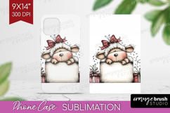 Whimsical Christmas Phone Case PNG - Cute Animal Case PNG Product Image 1