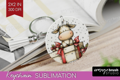 Whimsical Christmas Keychain PNG - Cute Animal Keychain Product Image 1