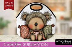 Whimsical Christmas Lunch Bag - Cute Animal Lunch Bug PNG Product Image 1