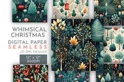 Whimsical Christmas Foliage | Seamless Digital Paper JPG 12" Product Image 1