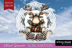 Whimsical Christmas Wind Spinner Sublimation PNG - Cute Product Image 1