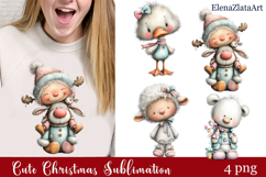Whimsical Christmas clipart. Winter clipart Sublimation Product Image 1