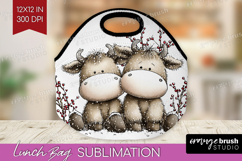 Whimsical Christmas Lunch Bag - Cute Animal Lunch Bug PNG Product Image 1