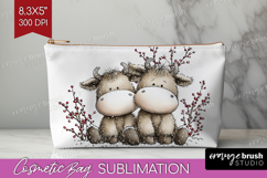 Whimsical Christmas Cosmetic Bag - Cute Animal Makeup Bag Product Image 1