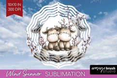 Whimsical Christmas Wind Spinner Sublimation PNG - Cute Product Image 1