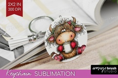 Whimsical Christmas Keychain PNG - Cute Animal Keychain Product Image 1