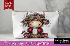 Whimsical Christmas Cosmetic Bag - Cute Animal Makeup Bag Product Image 1
