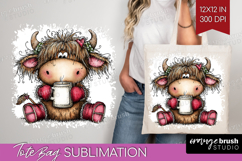 Whimsical Christmas Tote Bag - Cute Animal Tote Bag PNG Product Image 1