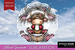 Whimsical Christmas Wind Spinner Sublimation PNG - Cute Product Image 1