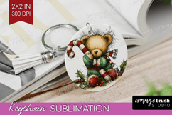 Whimsical Christmas Keychain PNG - Cute Animal Keychain Product Image 1