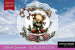 Whimsical Christmas Wind Spinner Sublimation PNG - Cute Product Image 1