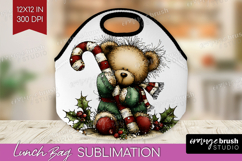 Whimsical Christmas Lunch Bag - Cute Animal Lunch Bug PNG Product Image 1