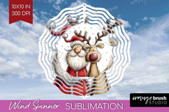 Whimsical Christmas Wind Spinner Sublimation PNG - Cute Product Image 1