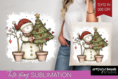 Whimsical Christmas Tote Bag - Cute Animal Tote Bag PNG Product Image 1