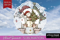 Whimsical Christmas Wind Spinner Sublimation PNG - Cute Product Image 1