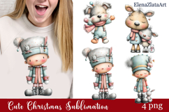 Whimsical Christmas clipart. Winter clipart Sublimation Product Image 1