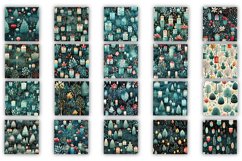 Whimsical Christmas Foliage | Seamless Digital Paper JPG 12" Product Image 2