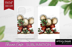 Whimsical Christmas Phone Case PNG - Cute Animal Case PNG Product Image 1