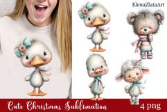 Whimsical Christmas clipart. Winter clipart Sublimation Product Image 1