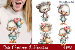 Whimsical Christmas clipart. Winter clipart Sublimation Product Image 1