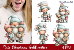 Whimsical Christmas clipart. Winter clipart Sublimation Product Image 1