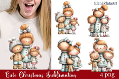 Whimsical Christmas clipart. Winter clipart Sublimation Product Image 1