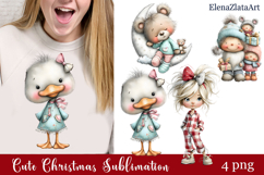 Whimsical Christmas clipart. Winter clipart Sublimation Product Image 1