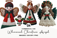 Whimsical Christmas Angel Clipart Product Image 1