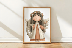 Whimsical Christmas Angel Clipart Product Image 3