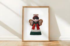 Whimsical Christmas Angel Clipart Product Image 3