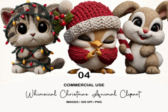 Whimsical Christmas Animal Clipart Product Image 1