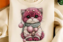 Whimsical Pink Christmas Animals Clipart - Cozy Winter Png Product Image 4