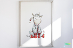 Whimsical Christmas Animals Clipart Product Image 2