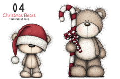 Whimsical Christmas Bears Clipart Product Image 1
