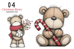 Whimsical Christmas Bears Clipart Product Image 1