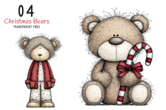 Whimsical Christmas Bears Clipart Product Image 1