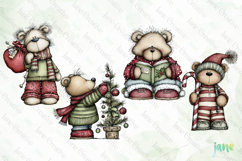 Whimsical Christmas Bears Clipart Product Image 1