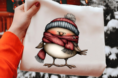 Whimsical Christmas Bird Clipart Sublimation Product Image 2