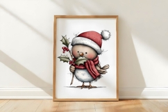 Whimsical Christmas Bird Clipart Product Image 3