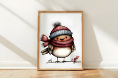 Whimsical Christmas Bird Clipart Sublimation Product Image 3