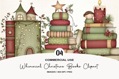 Whimsical Christmas Books Clipart Product Image 1