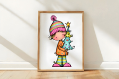 Whimsical Christmas Boy Clipart Product Image 3