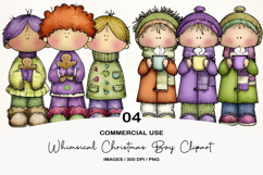 Whimsical Christmas Boy Clipart Product Image 1