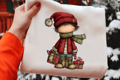 Whimsical Christmas Boy Clipart Product Image 2