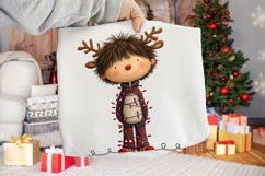 Whimsical Christmas boy Clipart Product Image 2