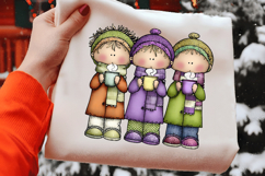 Whimsical Christmas Boy Clipart Product Image 2