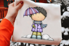 Whimsical Christmas Boy Clipart Sublimation Product Image 2