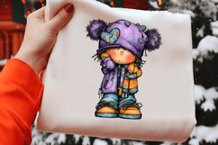 Whimsical Christmas Boy Clipart Product Image 2