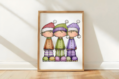 Whimsical Christmas Boy Clipart Product Image 3