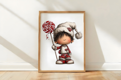 Whimsical Christmas Boy Clipart Product Image 3
